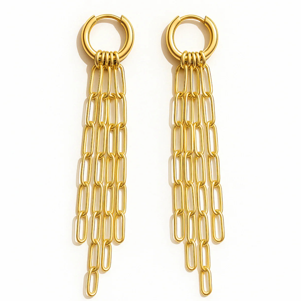 Ellie Vail - Olandria Drop Chain Huggie Hoop Earring