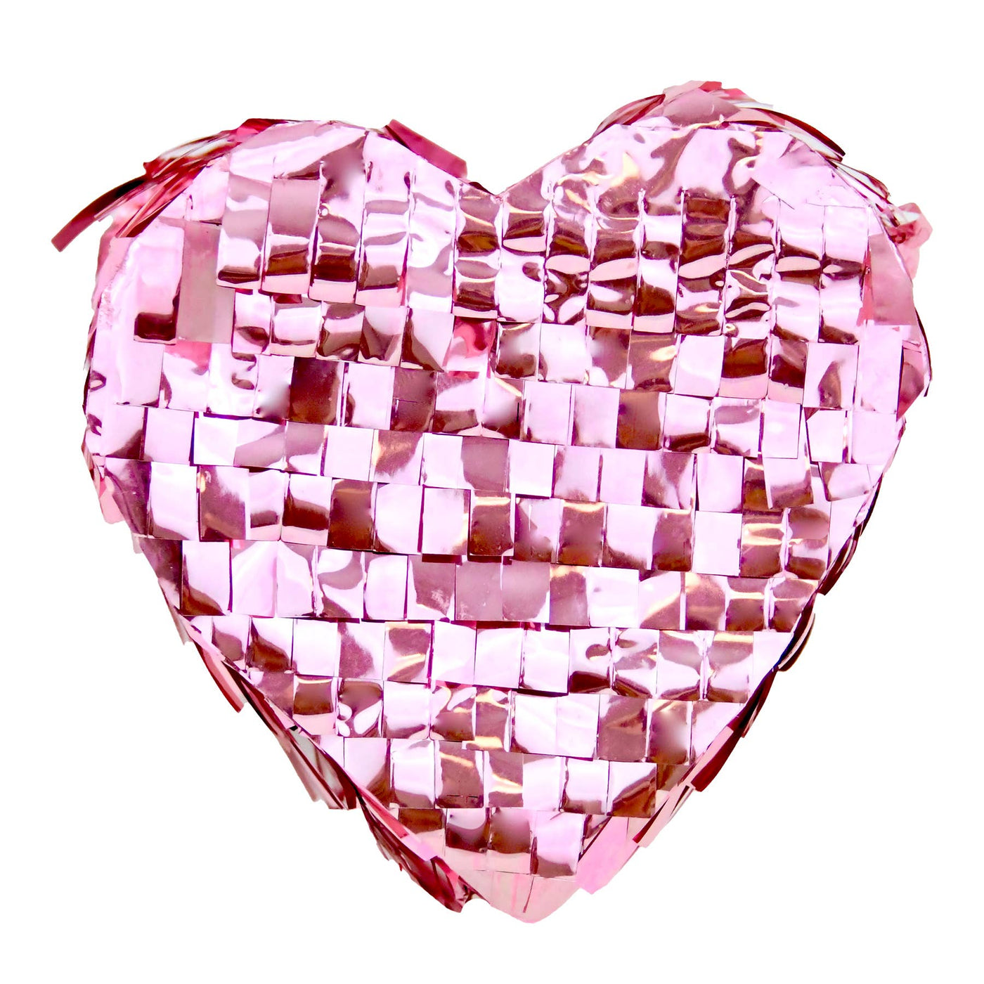 Refillable Mini 4" Tabletop Piñata - Metallic Fringe Heart