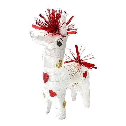 Refillable 8" Tabletop Piñata - Love Llama