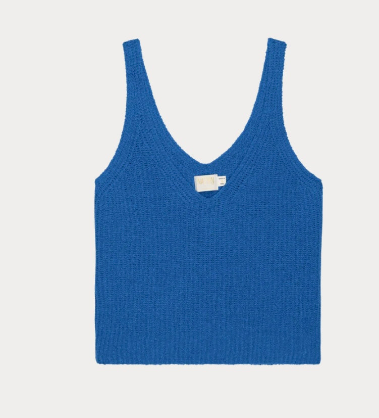 NATION LTD - Cece Sweater Tank in Palace Blue