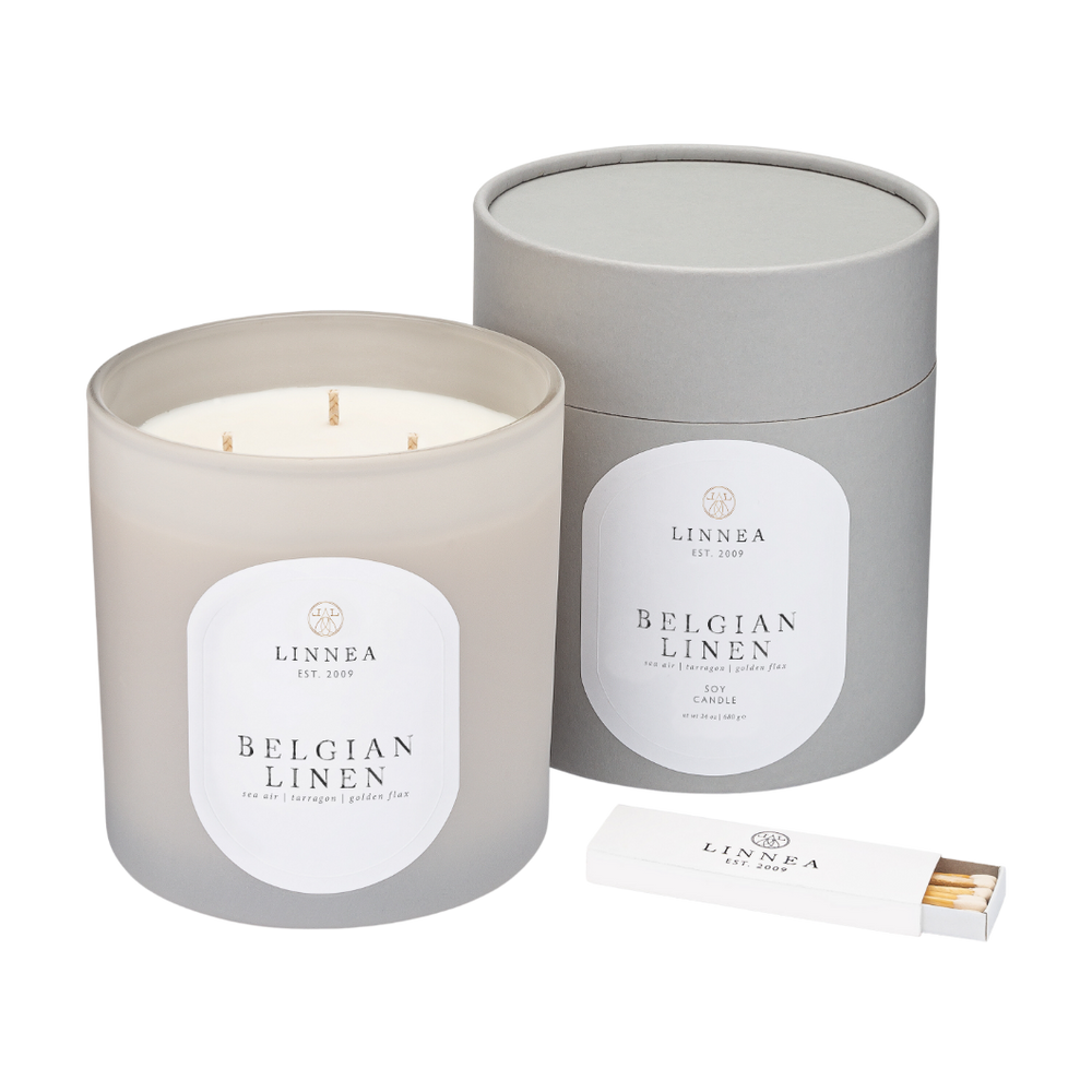 Linnea Belgian Linen Candle