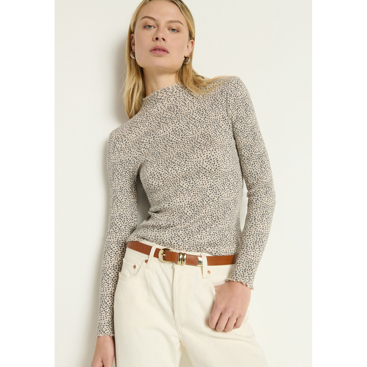 NATION LTD-Brenna Mock Neck Top