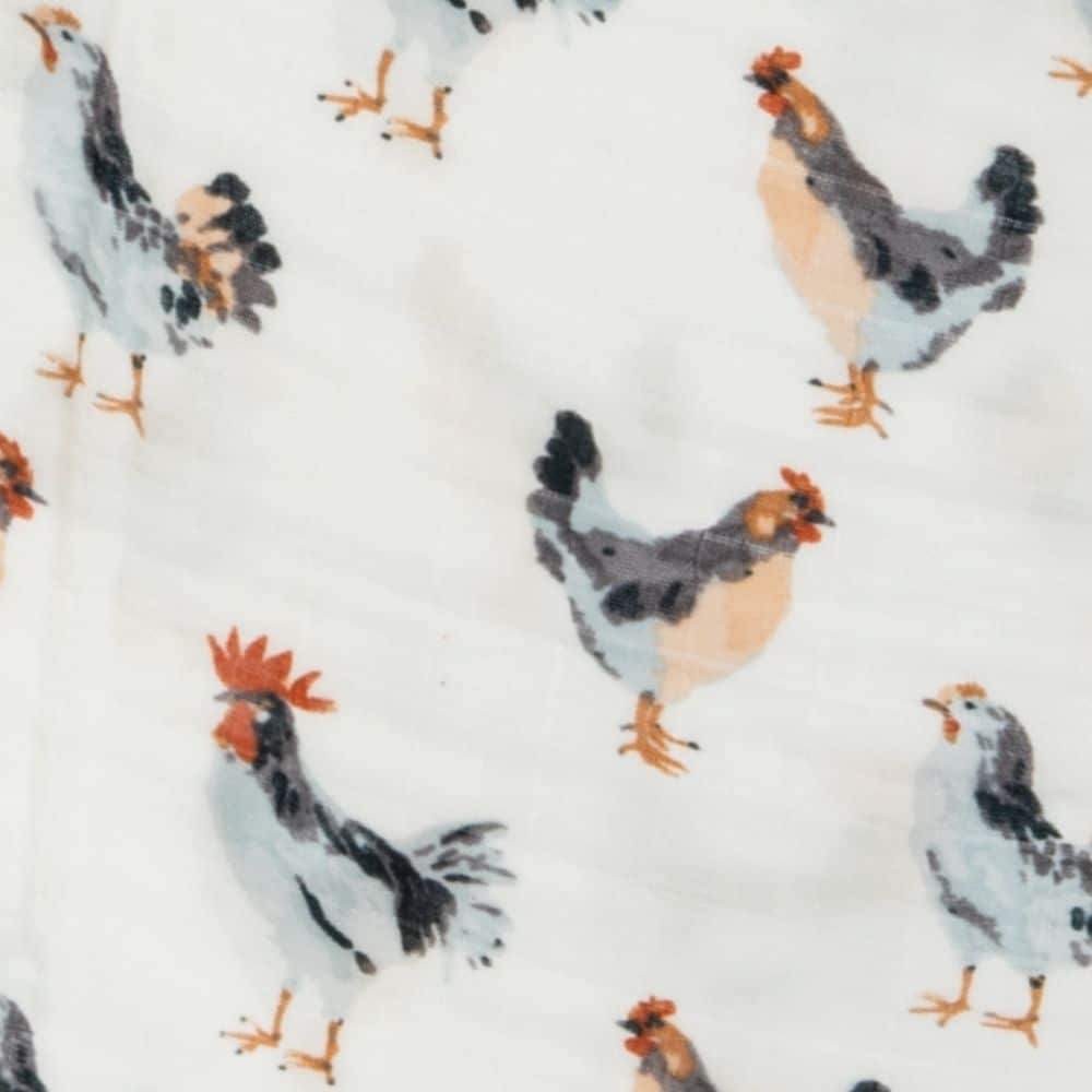 MilkBarn - Organic Cotton Burp Cloths - Chicken