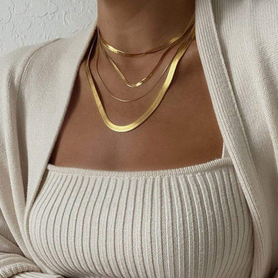Cassia Double Chain Necklace - Ellie Vail