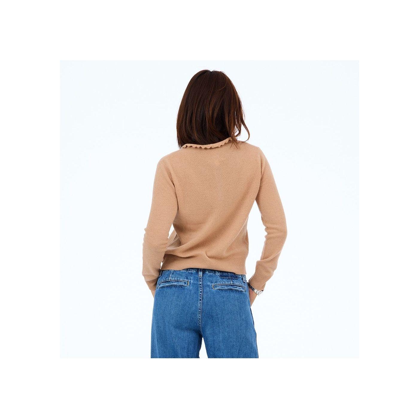 Kerri Rosenthal-Femme Ruffle Henley Sweater