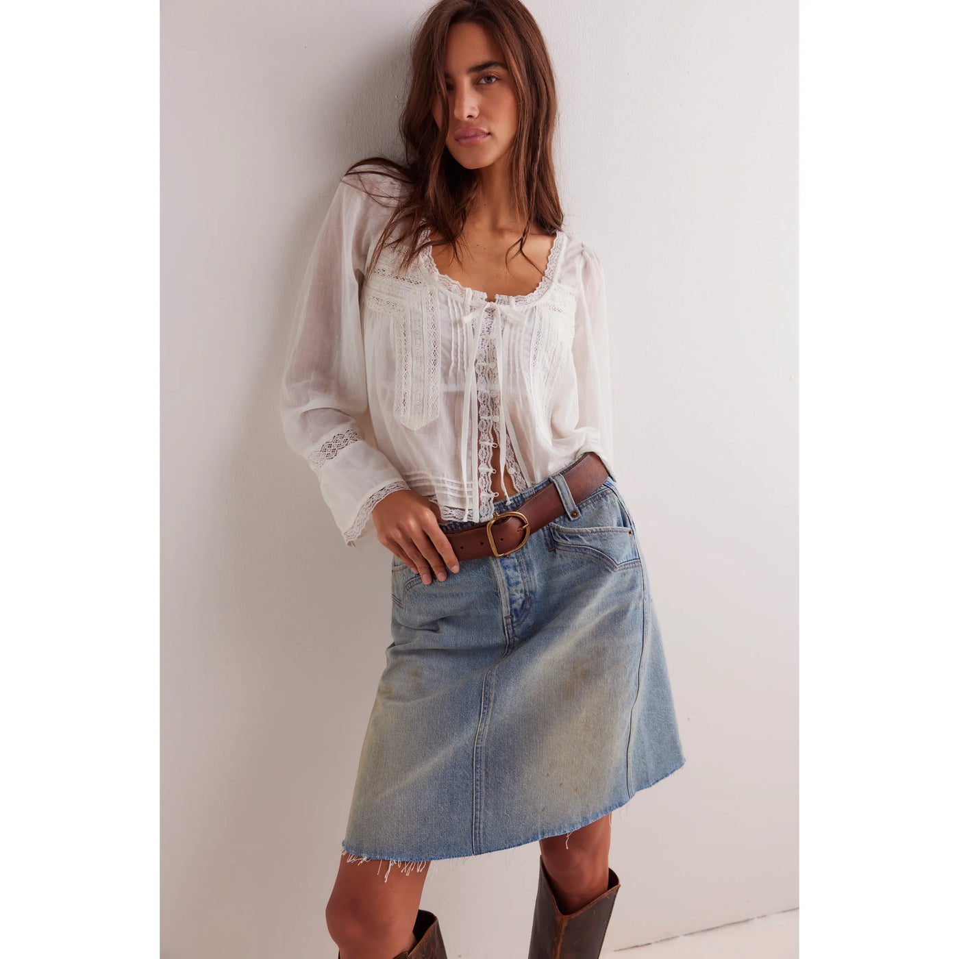 Free People-Suzy Denim Midi