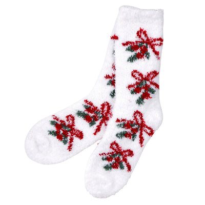 Cozy Socks in Ornament - White + Mistletoe
