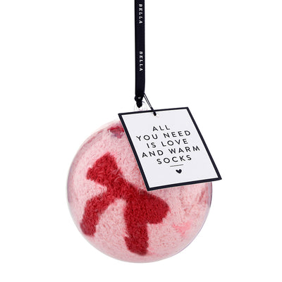 Cozy Socks in Ornament -  Blush + Bows