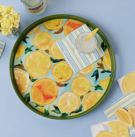 Lemon Slices Serving and Decor Tray