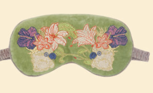 Luxury Lavender Eye Mask-Cockatoo in Sage