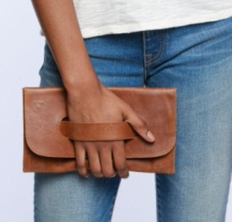 Able - Mare Handle Clutch in Whiskey