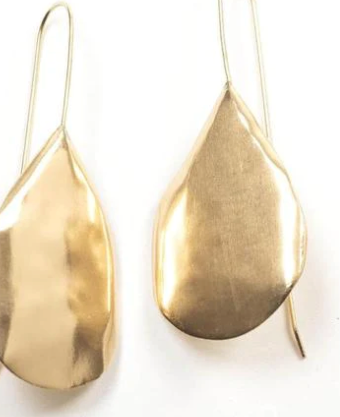 LESLIE Organic Drop Brass Earrings