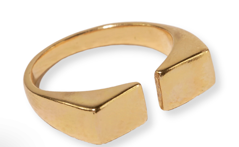 MAXINE Brass Duel Rectangle Ring