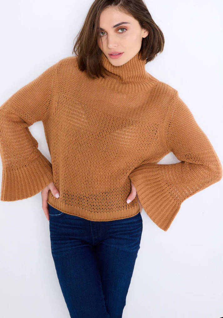 LISA TODD- Softy Lofty Sweater in Bourbon