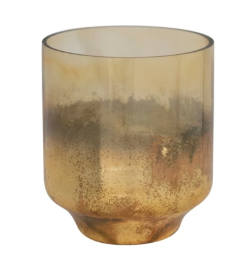 Mercury Glass Tealight/Distressed Gold Ombre