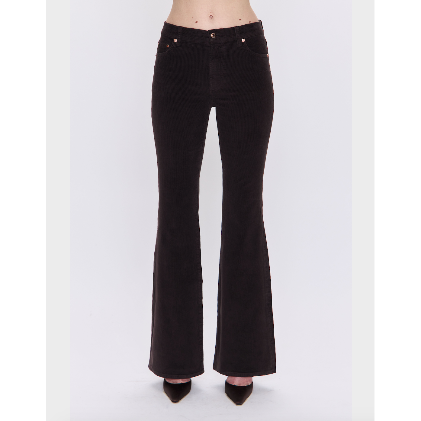 PISTOLA - Kinsley Mid Rise Ultra Flare - Mocha