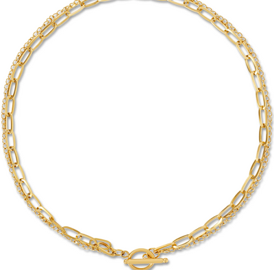 Arden Double Chain Toggle Necklace- Ellie Vail