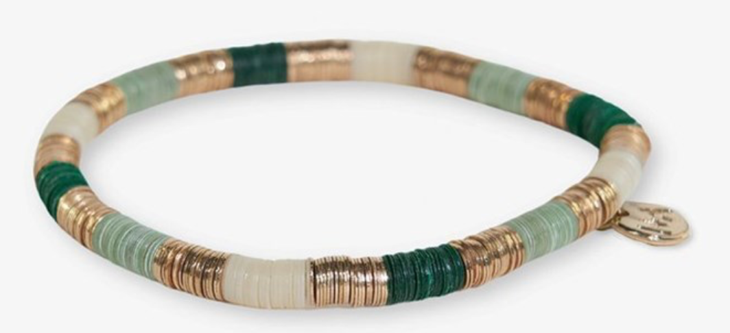 GRACE Emerald and Cream Bracelet