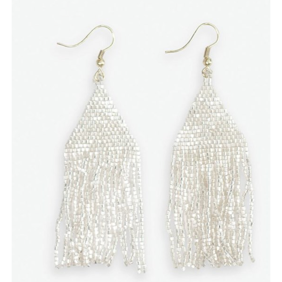Ink+Alloy-Silver Lexie Beaded Earrings