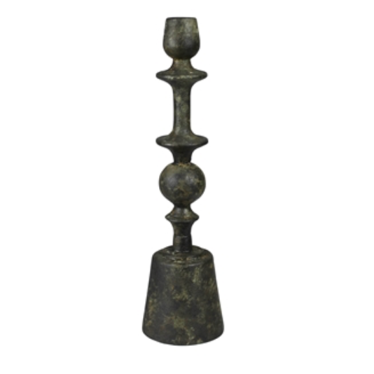 BASTIA TAPER HOLDER, GREEN PATINA-SM