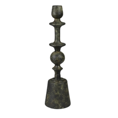 BASTIA TAPER HOLDER, GREEN PATINA-SM