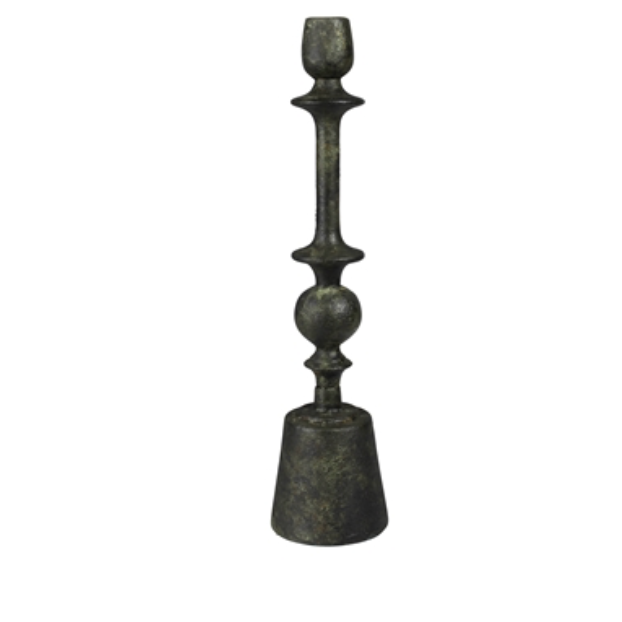 BASTIA TAPER HOLDER, GREEN PATINA-MED