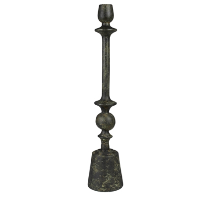 BASTIA TAPER HOLDER, GREEN PATINA-LRG