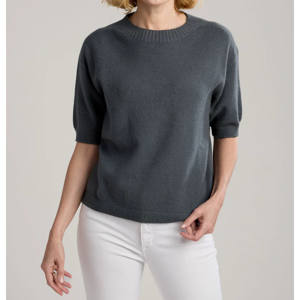 CARLOTTA SHORT SLEEVE KNIT TOP