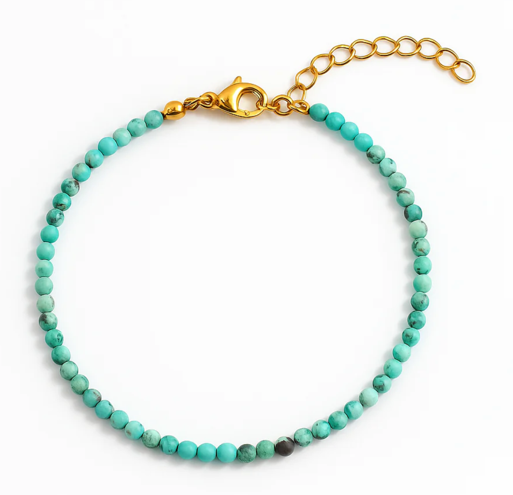 Ellie Vail - Sander Turquoise Beaded Anklet