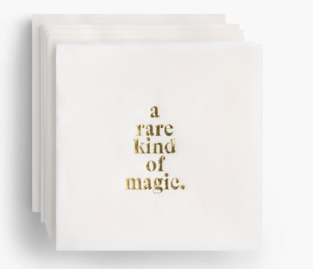 A RARE KIND OF MAGIC GOLD FOIL COCKTAIL NAPKINS - SET OF 20