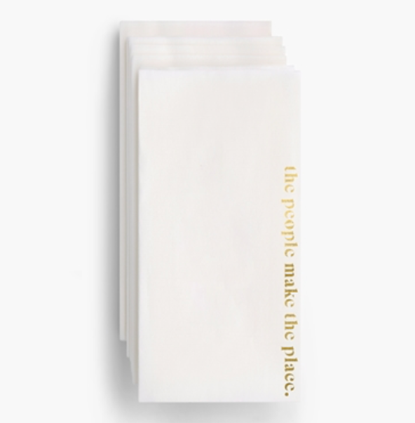 THE PEOPLE MAKE THE PLACE GUEST TOWEL NAPKINS - SET OF 20
