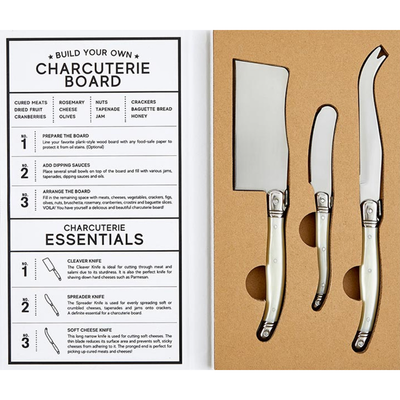 Charcuterie Cheese Knives Book Box-Pearl