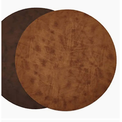 Vegan Leather Round Placemats