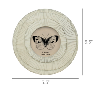 LAYERED ROUND FRAME, WHITE-3”