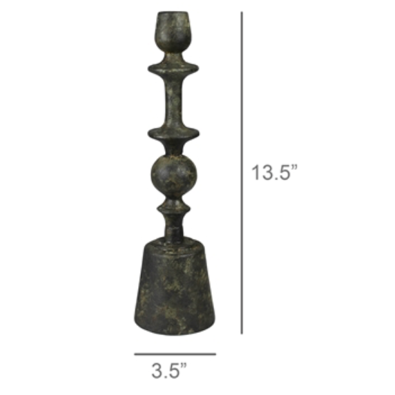 BASTIA TAPER HOLDER, GREEN PATINA-SM