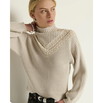 NATION LTD-Cassandra Mock Neck Pullover
