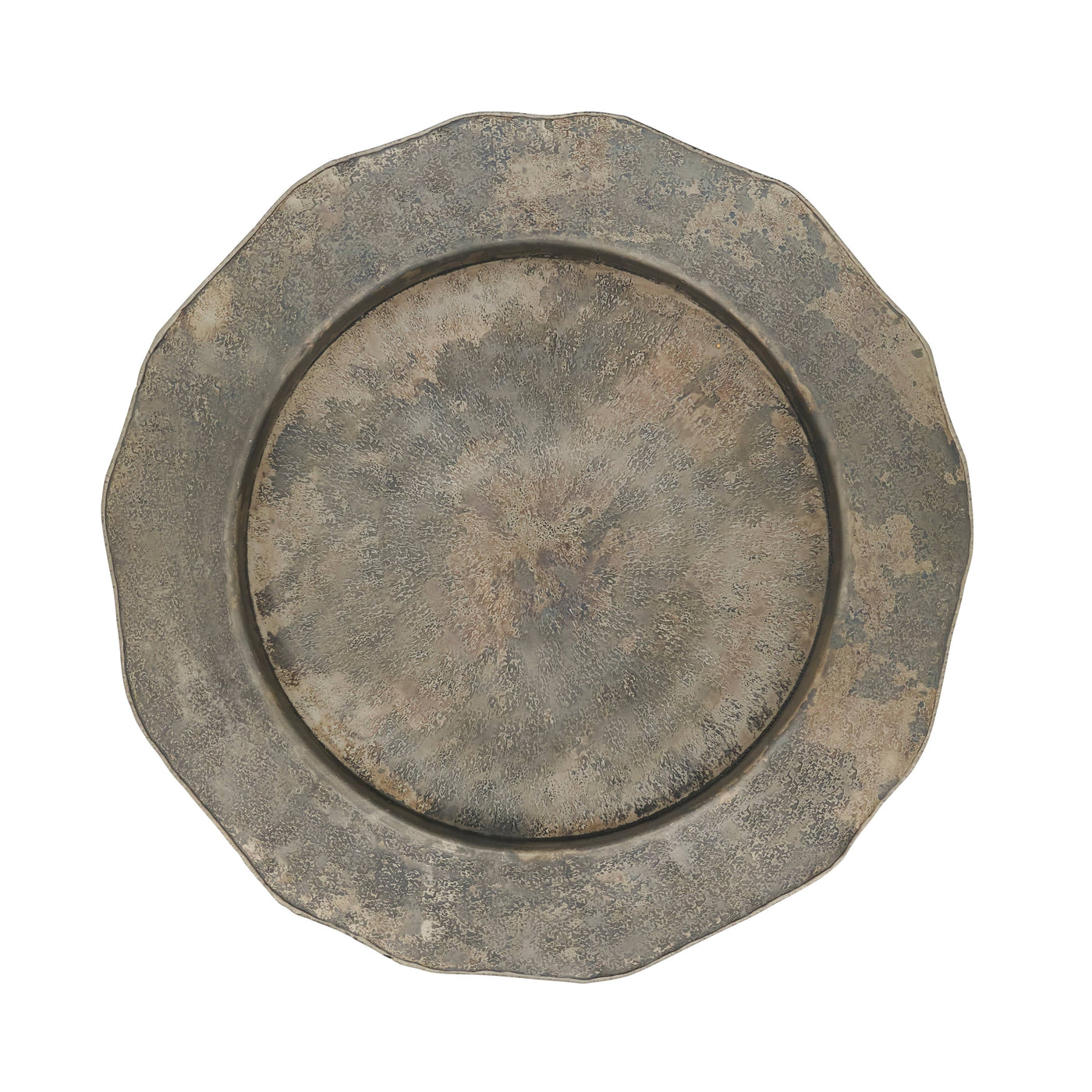 Scallop Edge Hammered Charger