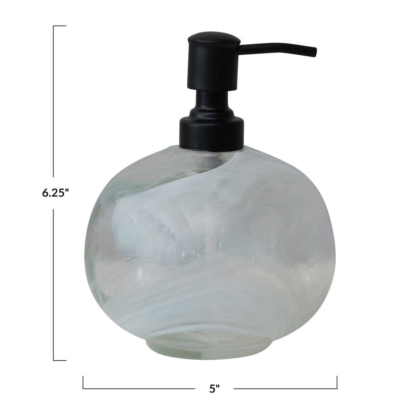 Marbled Glass Soap Dispenser w/ Pump