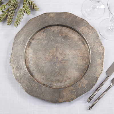 Scallop Edge Hammered Charger
