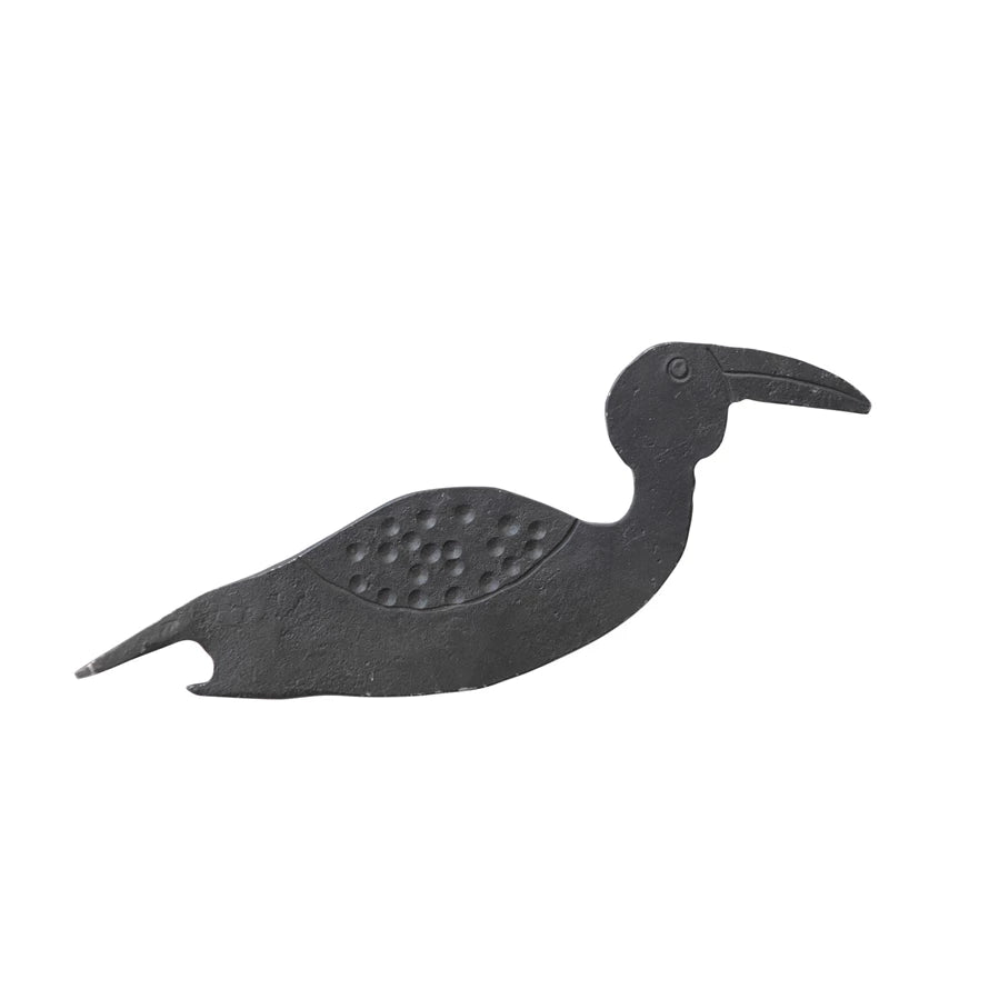 Metal Bird Bottle Opener, Black