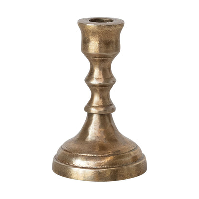 Cast Aluminum Taper Holder, Antique Brass Finish (Holds 1/2" Taper)