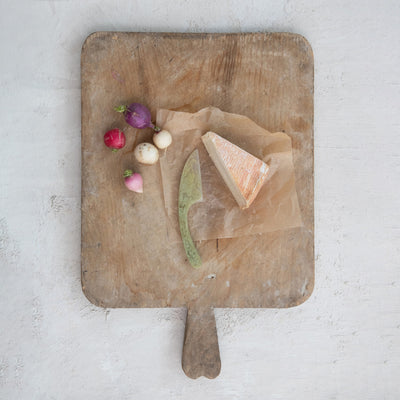 Marbled Resin Cheese Knife, Green