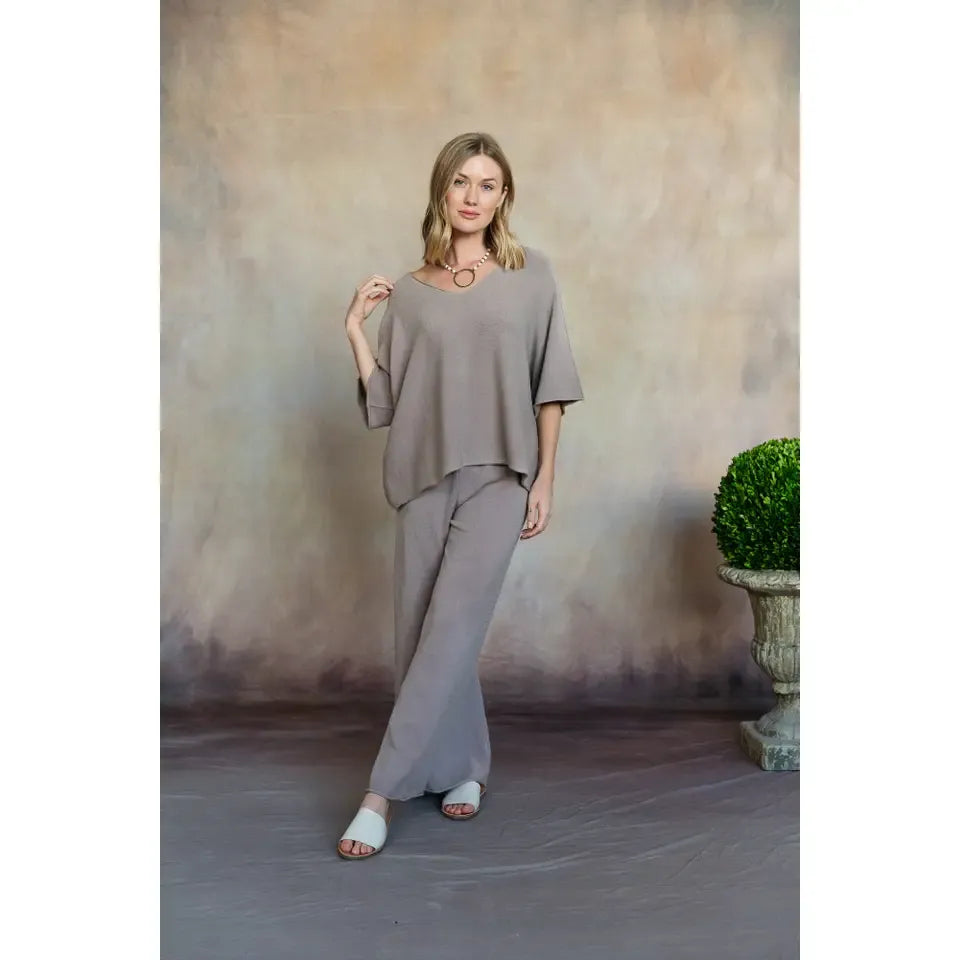 CLEO KNIT PANTS-TAUPE