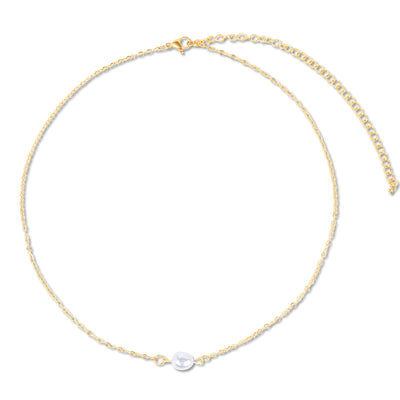 Shayla Dainty Pearl Choker Necklace - Ellie Vail