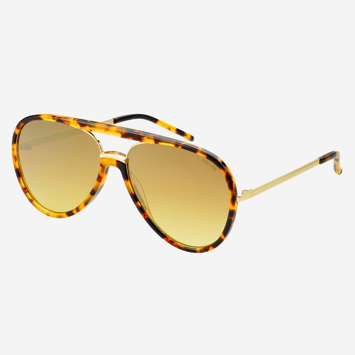 Shay Aviator Sunglasses (Tortoise/Gold Mirror)