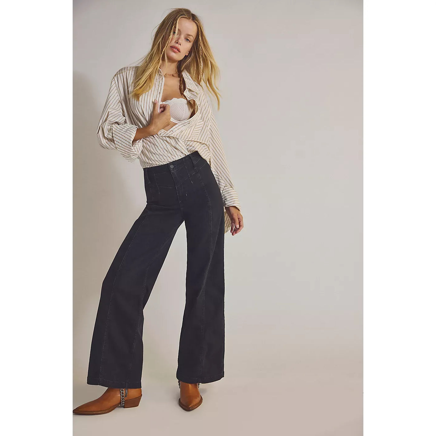 Free People-Libre Wide Leg (Cafe Noir)