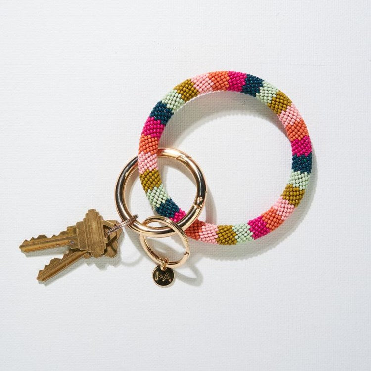 CHLOE Rainbow Stripe Key Ring