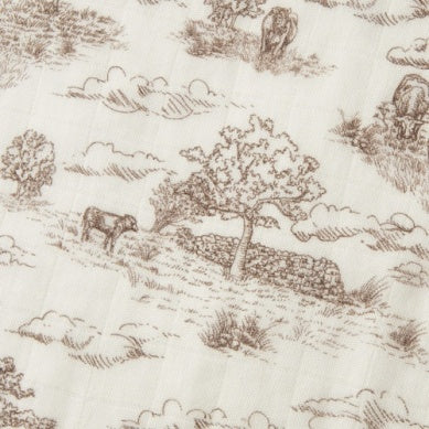 MilkBarn - Bamboo Burp Cloths - Country Toile