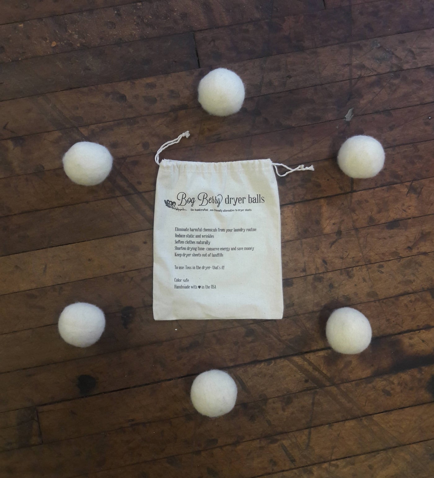 Wool Dryer Balls- Naturals