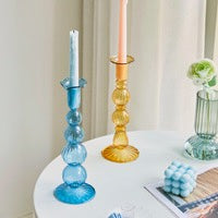 Artist Style Glass Candle Holders